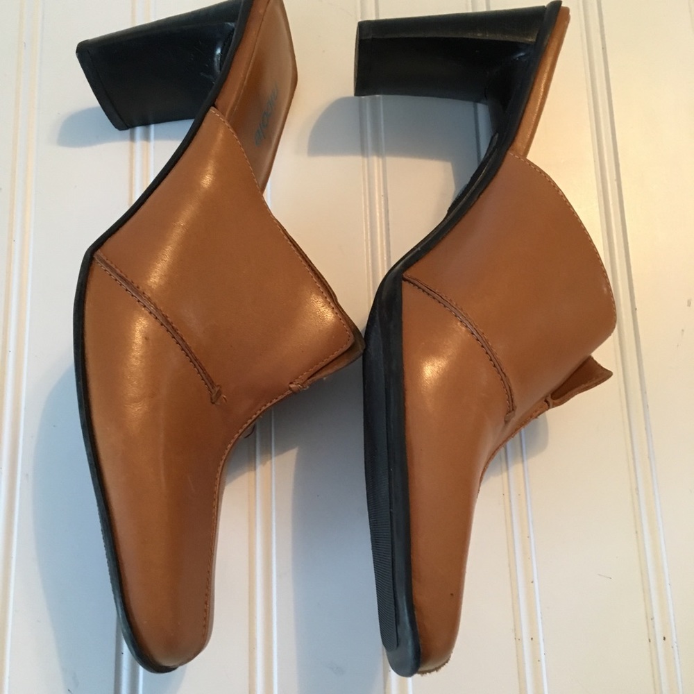 Nicole tan mule ladies size 7.5 medium - Picture 2 of 4